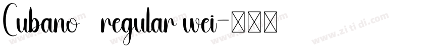 Cubano   regular wei字体转换